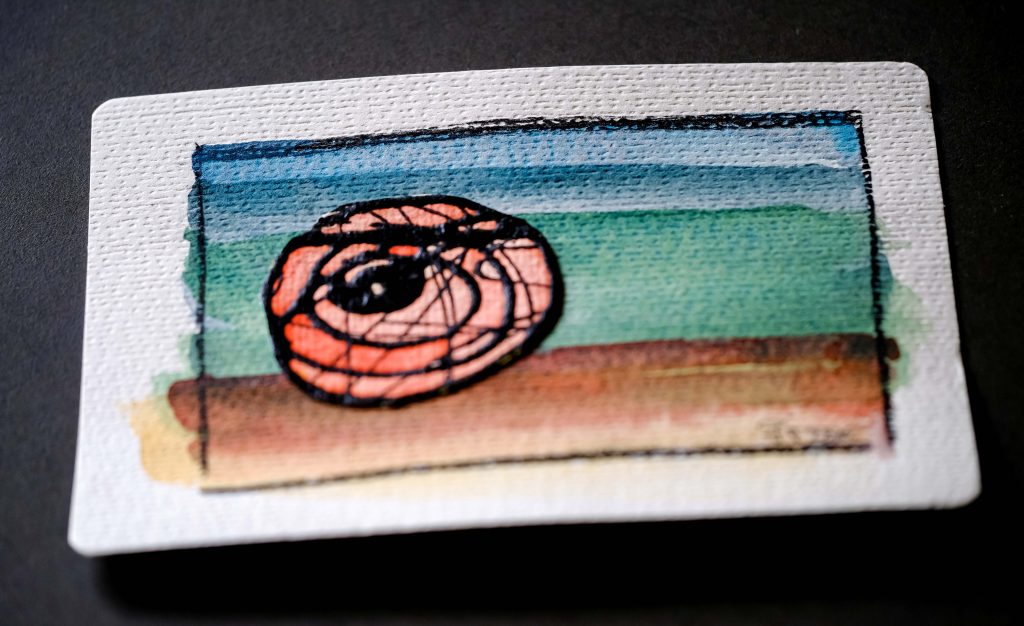 Postkarte | Passepartout | Präsenz | Farbe berührt | © Torsten Gripp 2026