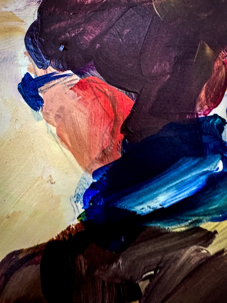Dame am Strand | Acryl auf Papier | © Roswitha Schumacher-Kuckelkorn